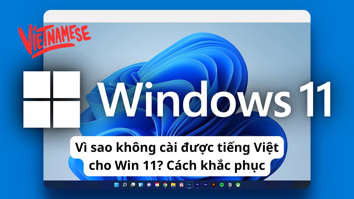 Vì sao không cài được tiếng Việt cho Win 11? Cách khắc phục